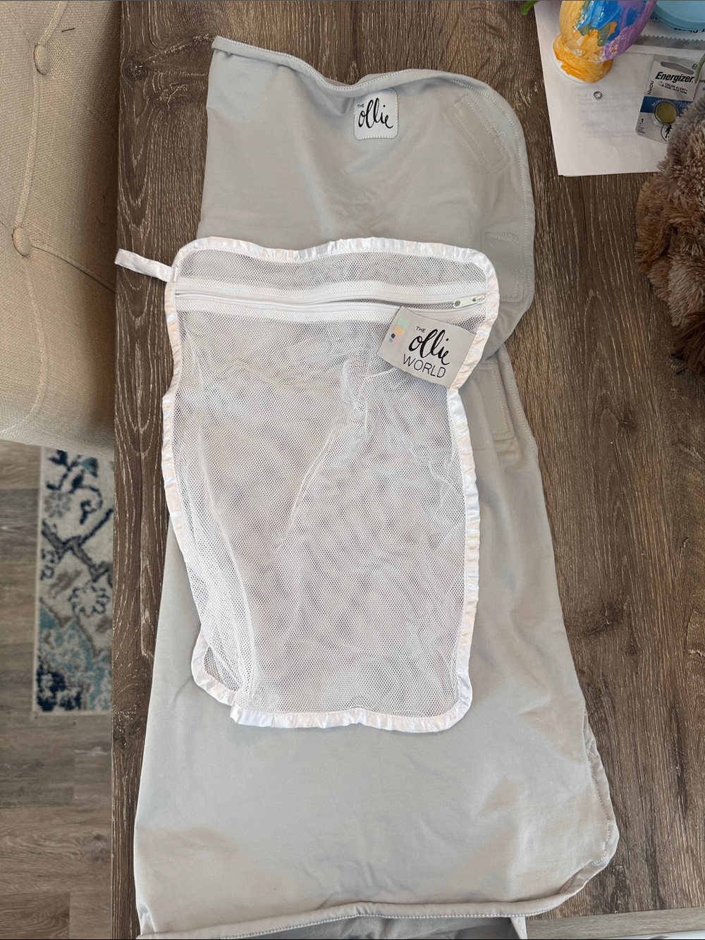Olli World Light Gray Baby Sleep Sack Swaddle